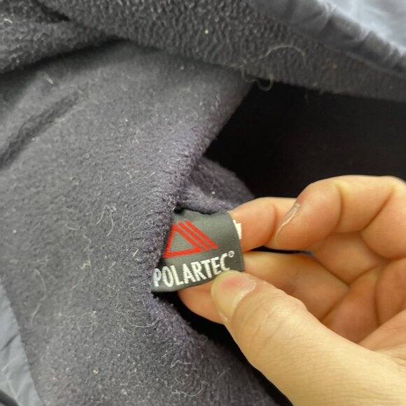 VTG Chlorophylle H. Tech Polartec Full Zip Jacket Fleece Dark Blue Men Sz Large - Picture 14 of 16